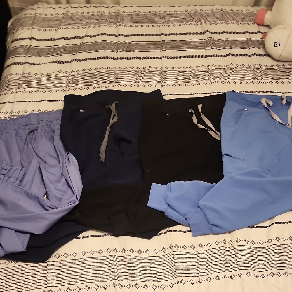 Set of Blue and Black Joggers. 3 Figs 1 Jaanuu